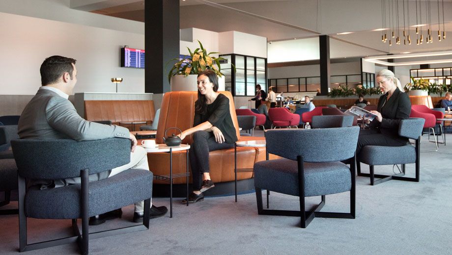 Qantas domestic business class lounge, Melbourne Airport