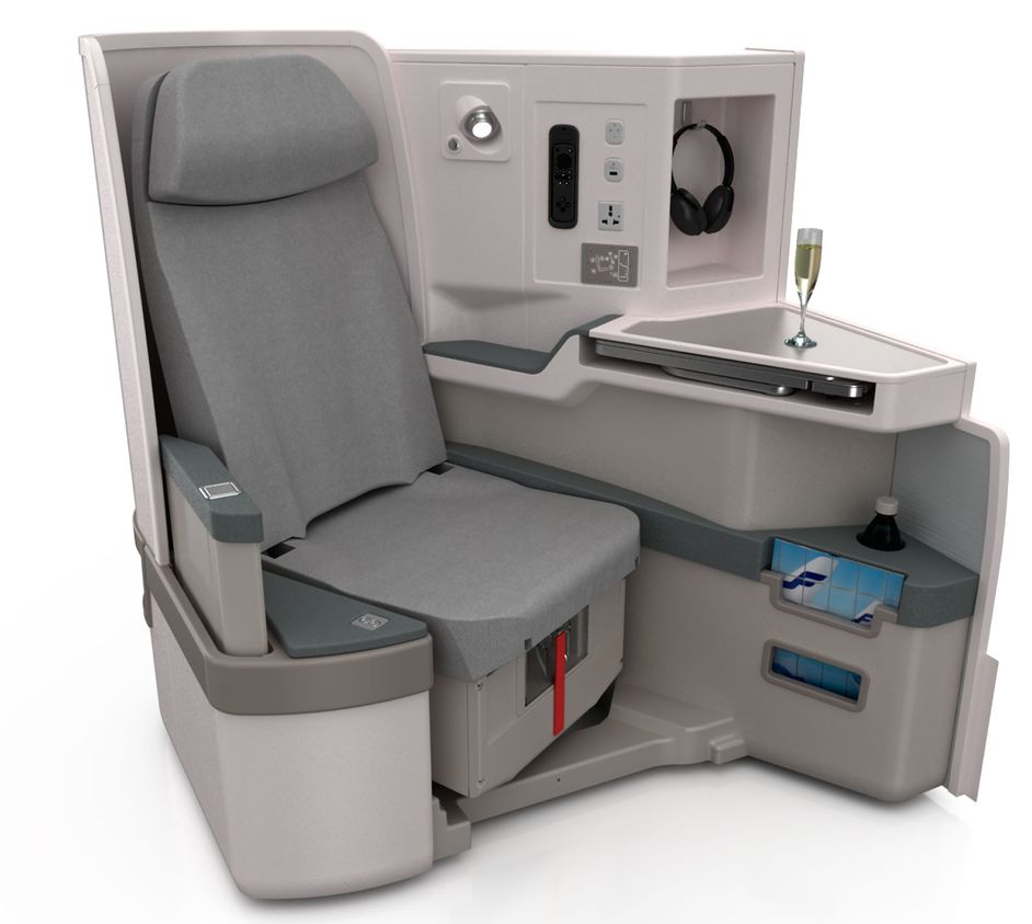 Finnair Airbus A350 business class economy comfort seats cabin interior ...