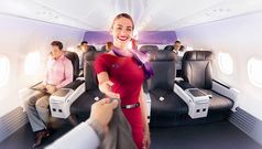 VA trans-Tas business class on track