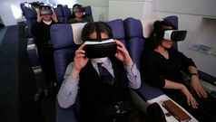 On board a Tokyo-Paris 'virtual flight'