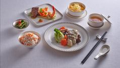 SQ's new business class menu for China flights