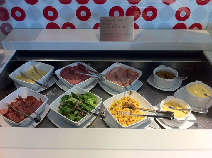 Virgin Australia's food offerings were a little meagre compared with its other lounges.