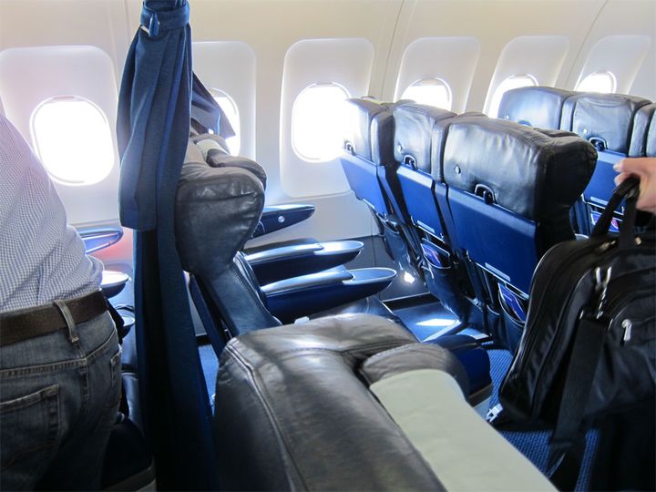 You'll note that the only difference between business and economy is a blocked middle seat and a curtain between the two.