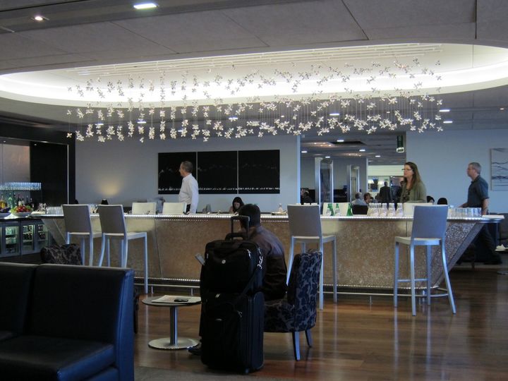 The Silver Bar sits in the brightest section of the lounge, all the way to the far end.