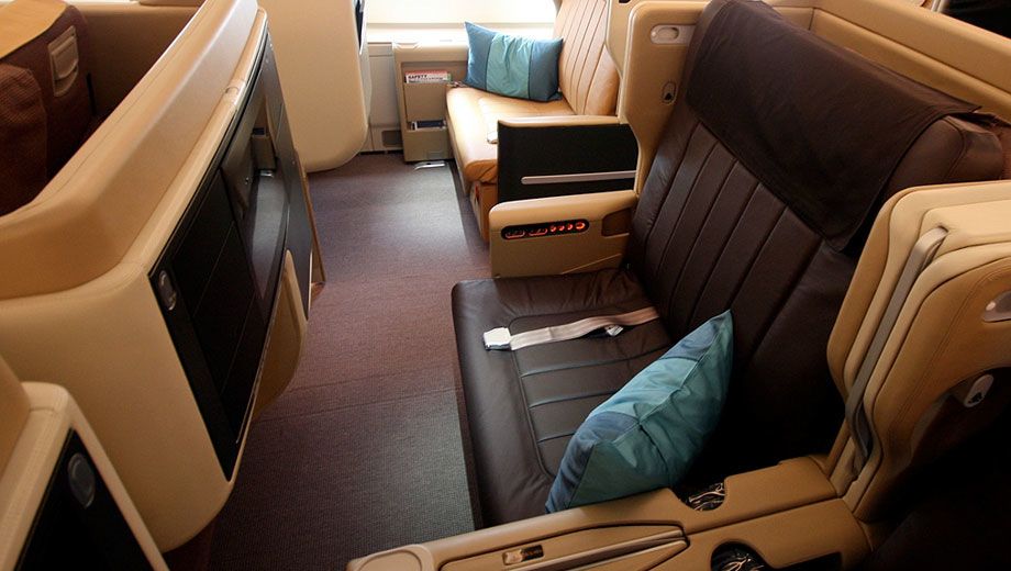 The A380-style fully flat beds are also found on the 777-300ER -- but not the non-ER 777-300!