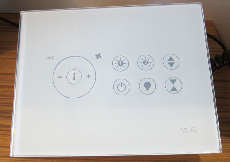 While this panel (at Singapore's Hotel Fort Canning) may look chic, it was a real pain to figure out how to turn the lights on and off.