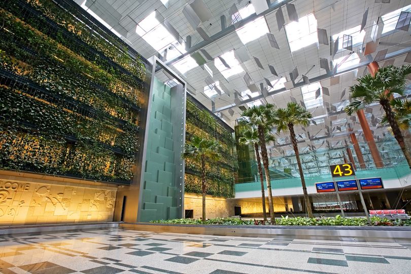 While the new terminal will be 160,000 square metres in size, it's unlikely to match the four-storey green wall in T3.