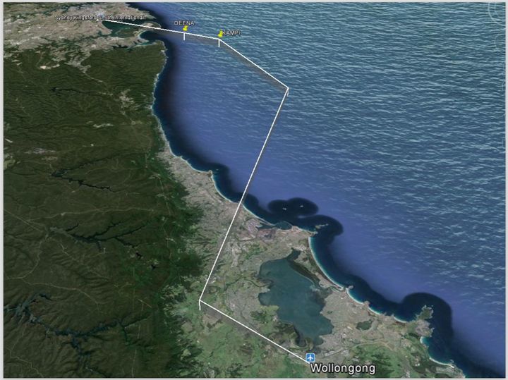 Google Earth provides a bird's eye view of OJA's last trip