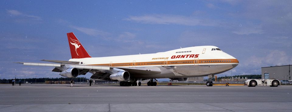 One of the early Qantas Boeing 747s in classic livery
