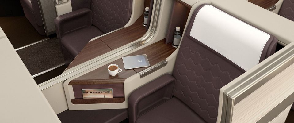 Singapore Airlines business class concept. DCA Design International, 2014