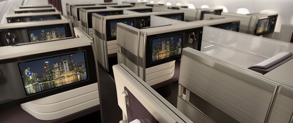 Singapore Airlines business class concept. DCA Design International, 2014