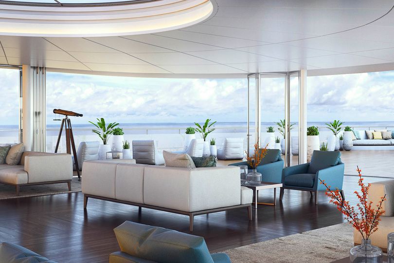 The sprawling owner's suite will have wraparound panoramic windows and a private plunge pool.