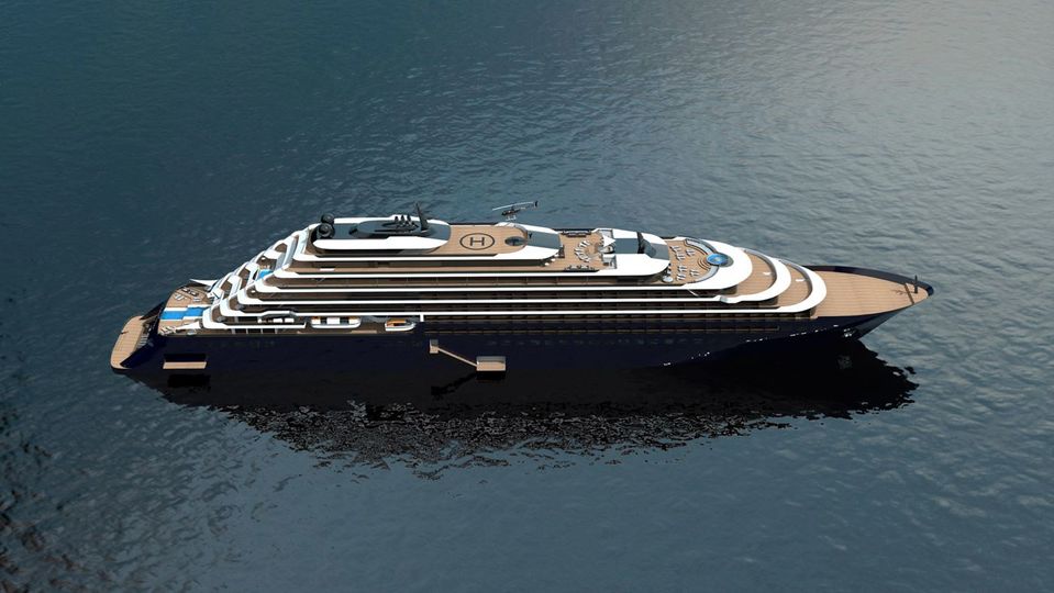 The ship's design is a radical departure from traditional cruise ships, inside and out.