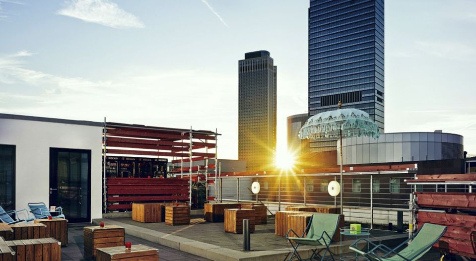 The rooftop of the 25 Hours Hotel by Levi's.