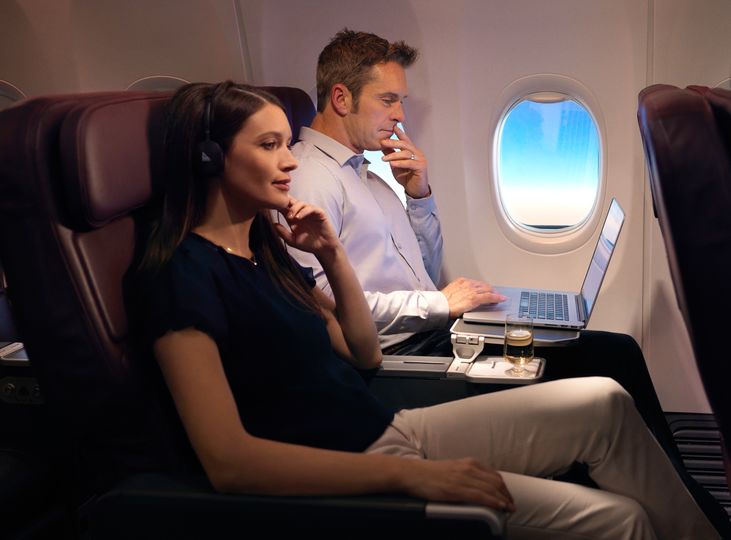 Qantas' domestic Boeing 737 business class puts 'Euro business' in the shade.
