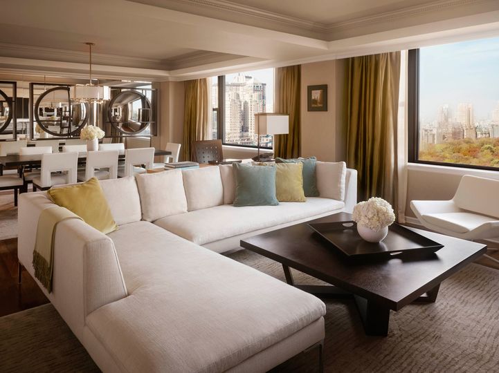 The presidential suite at the JW Marriott Essex House, in New York.