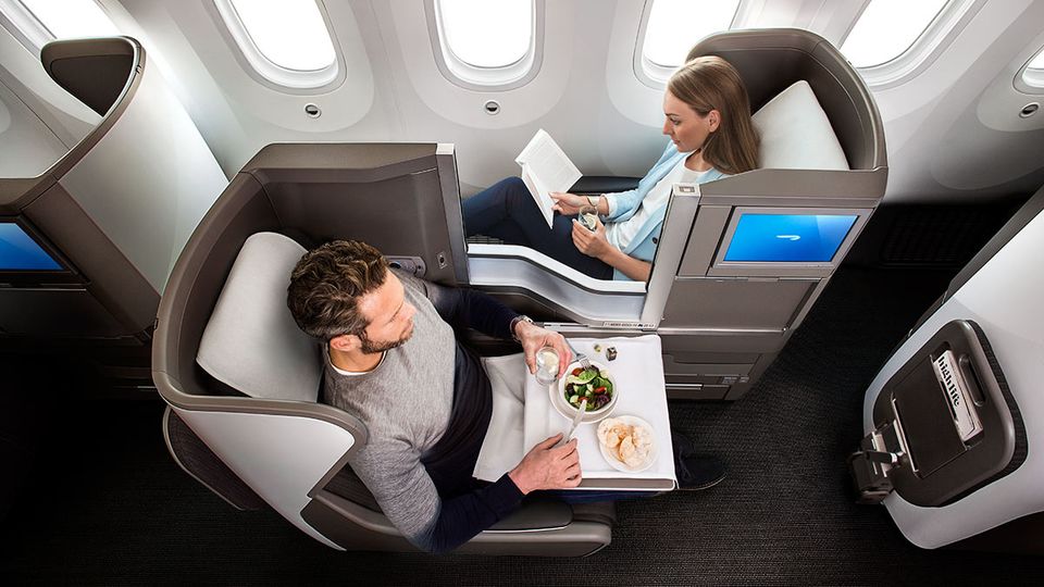 BA's current and rather 'cosy' Club World business class seat