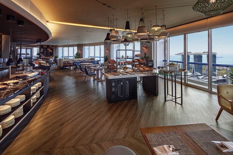 Breakfast comes with a stunning view at the Swissotel The Stamford's executive lounge