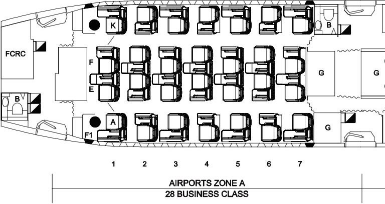 Qantas Airbus A330-300 seat map