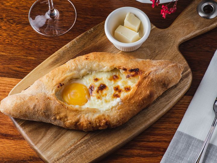 Chama Mama has khachapuri, and a lot of other Georgian cuisine specialties as well.