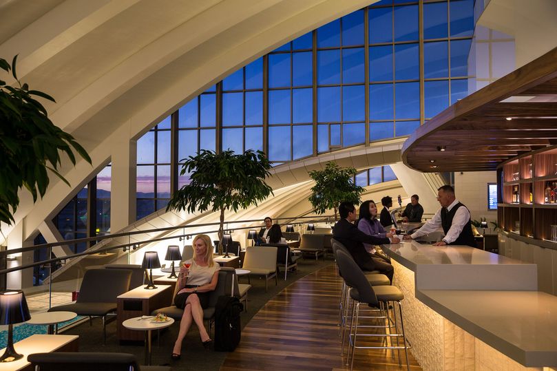 The Star Alliance business class lounge in Los Angeles