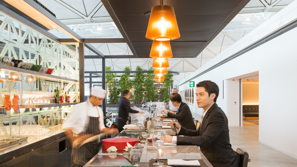 At Qantas' Hong Kong lounge, A$83 can buy you a lot of duck...