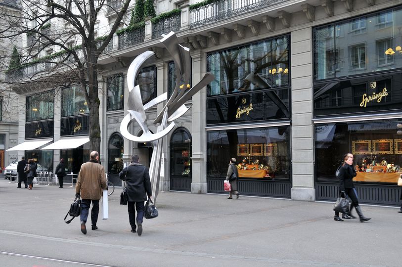 Zurich's Café Confiserie Sprüngli has great coffee and the best Swiss chocolate selection.