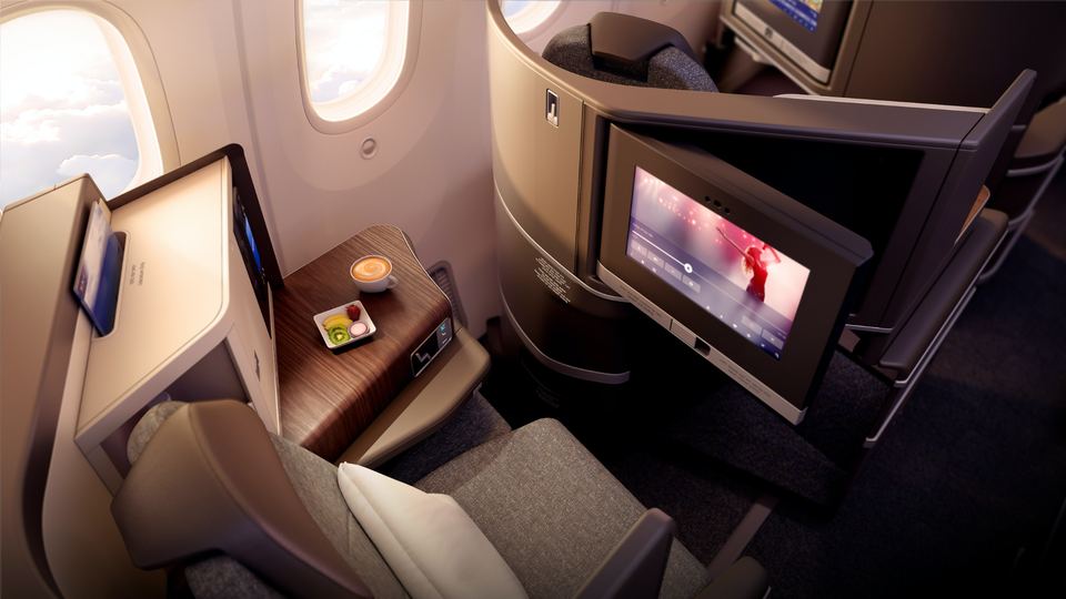 El Al's Boeing 787 Dreamliner business class.