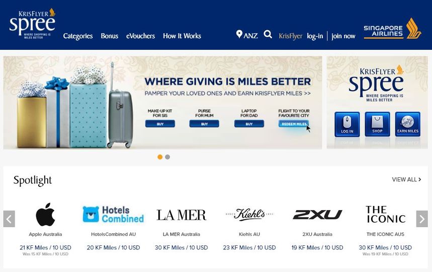 Earn KrisFlyer miles when you shop online with leading brands and retailers.