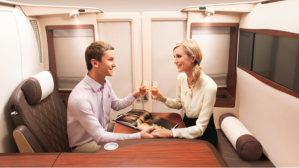 Turn your KrisFlyer miles into a trip for two in Singapore Airlines' Airbus A380 first class suites.