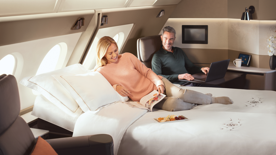 KrisFlyer miles can secure your suite in the sky, in Singapore Airlines' Suites Class.