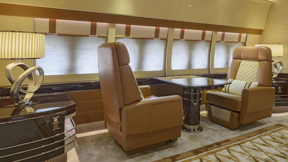 There are many different living and seating areas onboard.