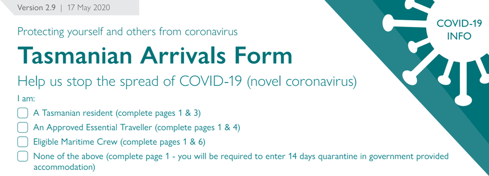 Complete your arrivals form ahead of time for certain states and territories.