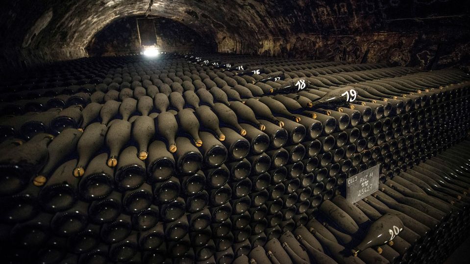 The cellar at Bollinger.. Champagne Bollinger