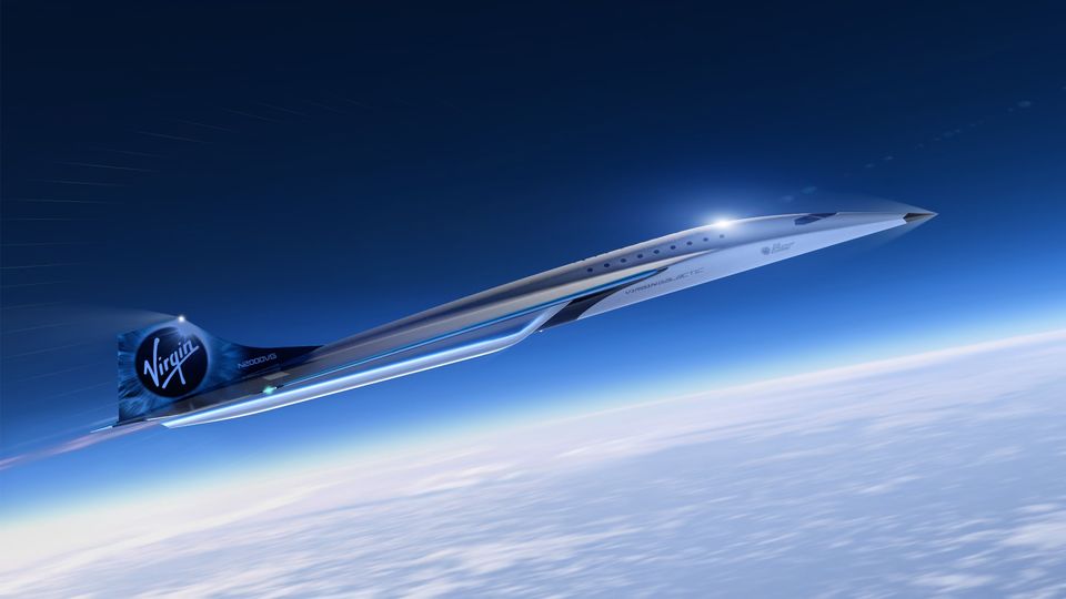 The design concept for Virgin Galactic's March 3 supersonic jet.