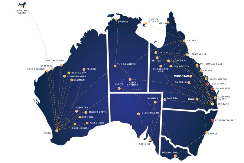 Alliance's extensive Australian route map has plenty of room for the E190.