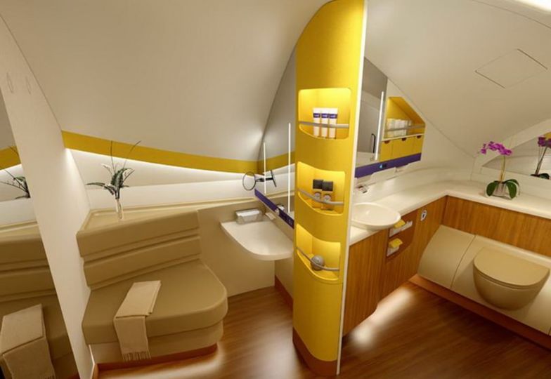 Thai's Airbus A380s also include spacious and well-appointed first class washrooms.