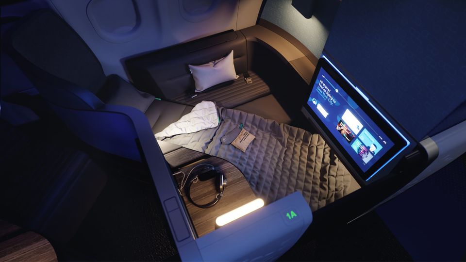 JetBlue's new Airbus A321LR Mint Studio.