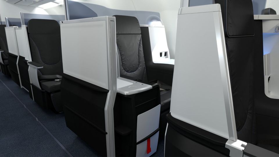 JetBlue's original Vantage-Mint business class alternated between open seats and private suites.