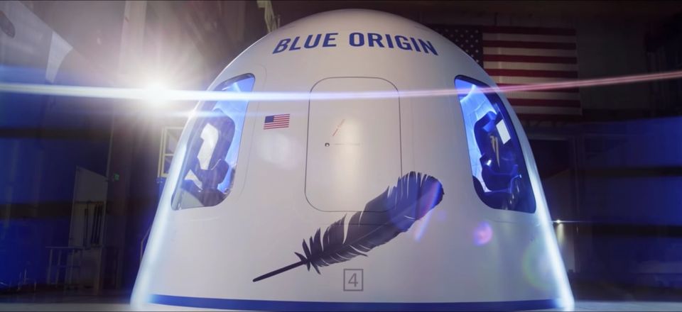 This compact crew capsule sits atop the mighty New Shepard rocket.