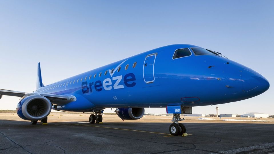 Breeze will launch with all-economy Embraer E-Jets, but Airbus A220s with business class will follow.