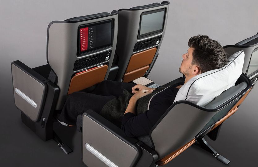 Qantas Boeing 787-9 premium economy class.