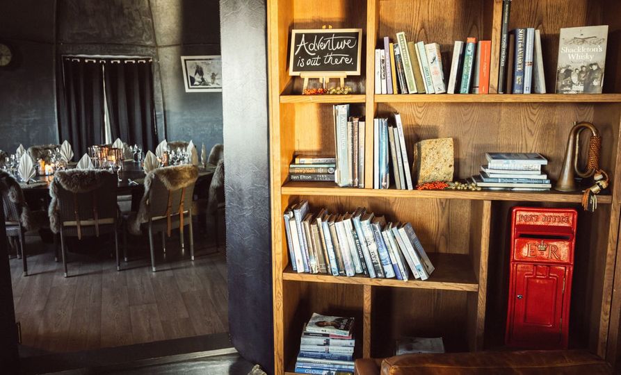 The dining room and library at Whichaway Camp.