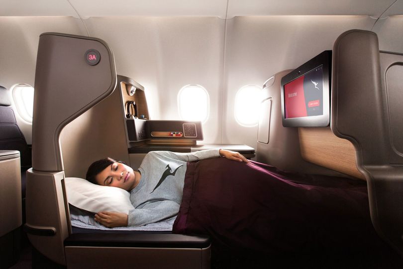 As nice as a lie-flat business class seat is, don't go to sleep and miss the amazing view!