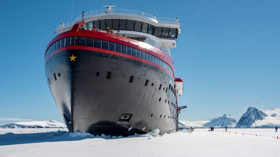 The MS Roald Amundsen has an ice-strengthened hull