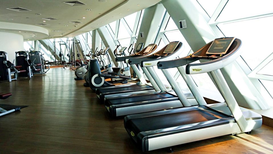 Break a sweat indoors at the well-equipped gym overlooking the city.