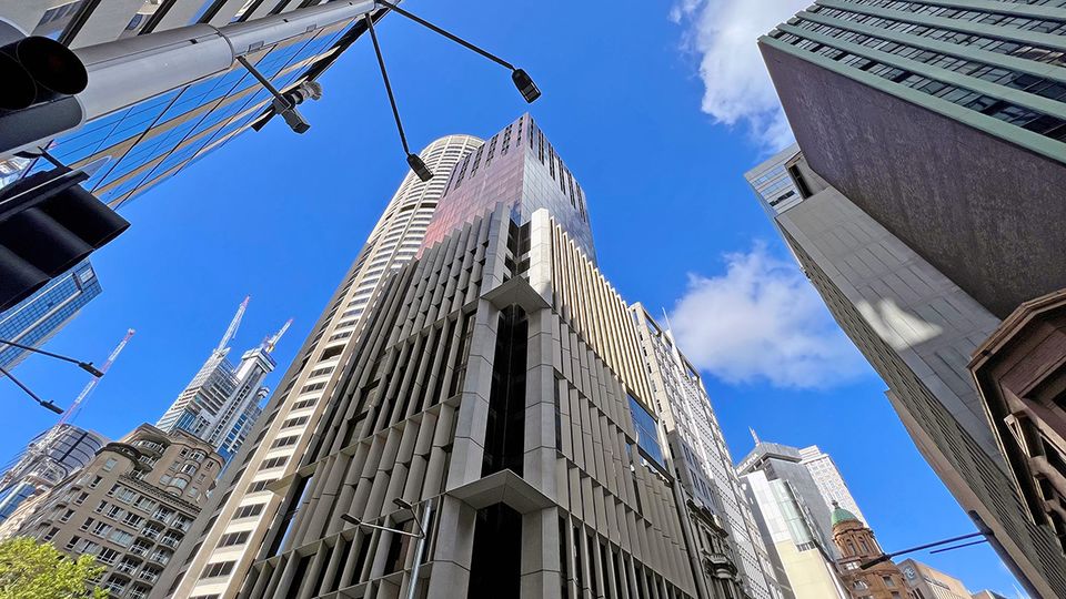 A by Adina rises high above the corner of George and Hunter Streets.