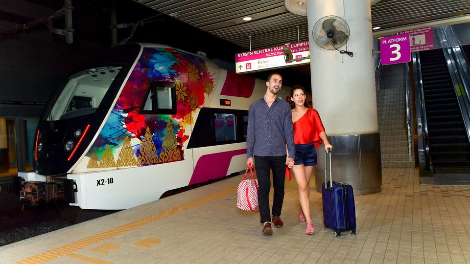 The KLIA Ekspres whisks you from the airport to the city (and back).