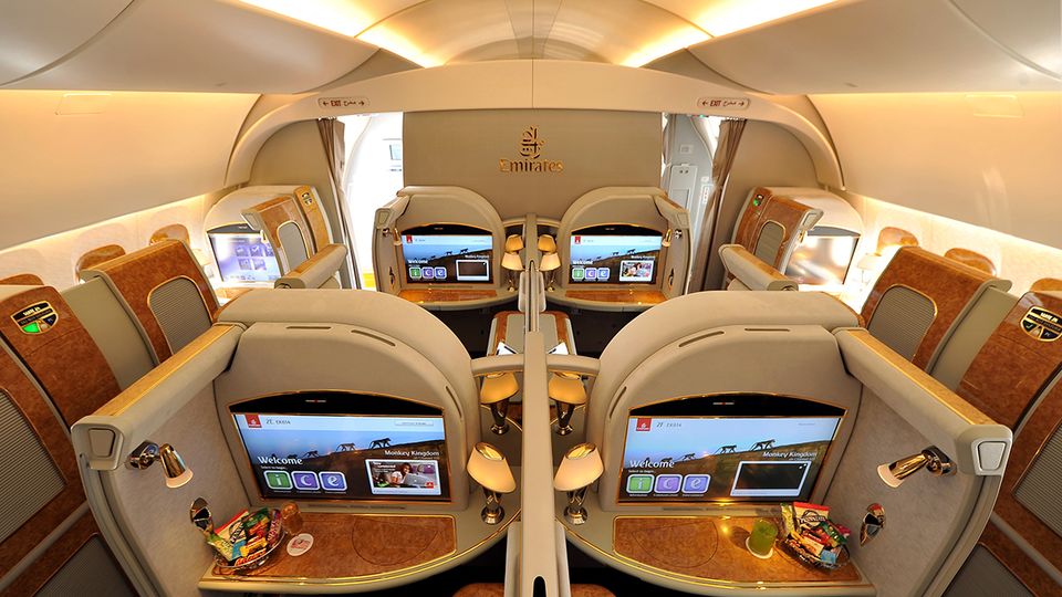All that glitters is likely gold in Emirates’ renowned A380 first class.
