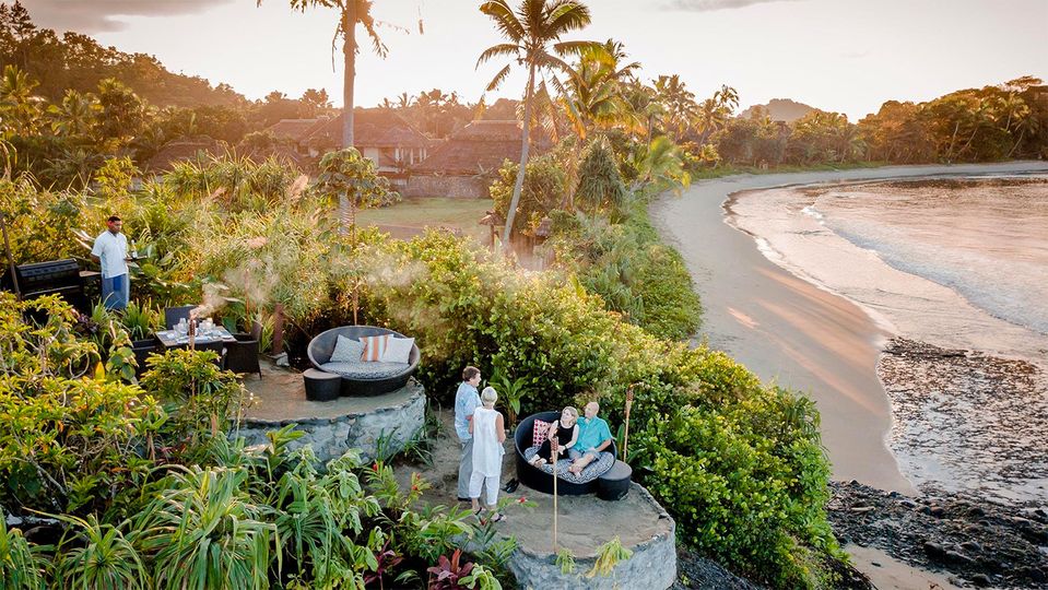 Dine on the beach, amid the treetops, or at the resort’s Kanavata Restaurant.